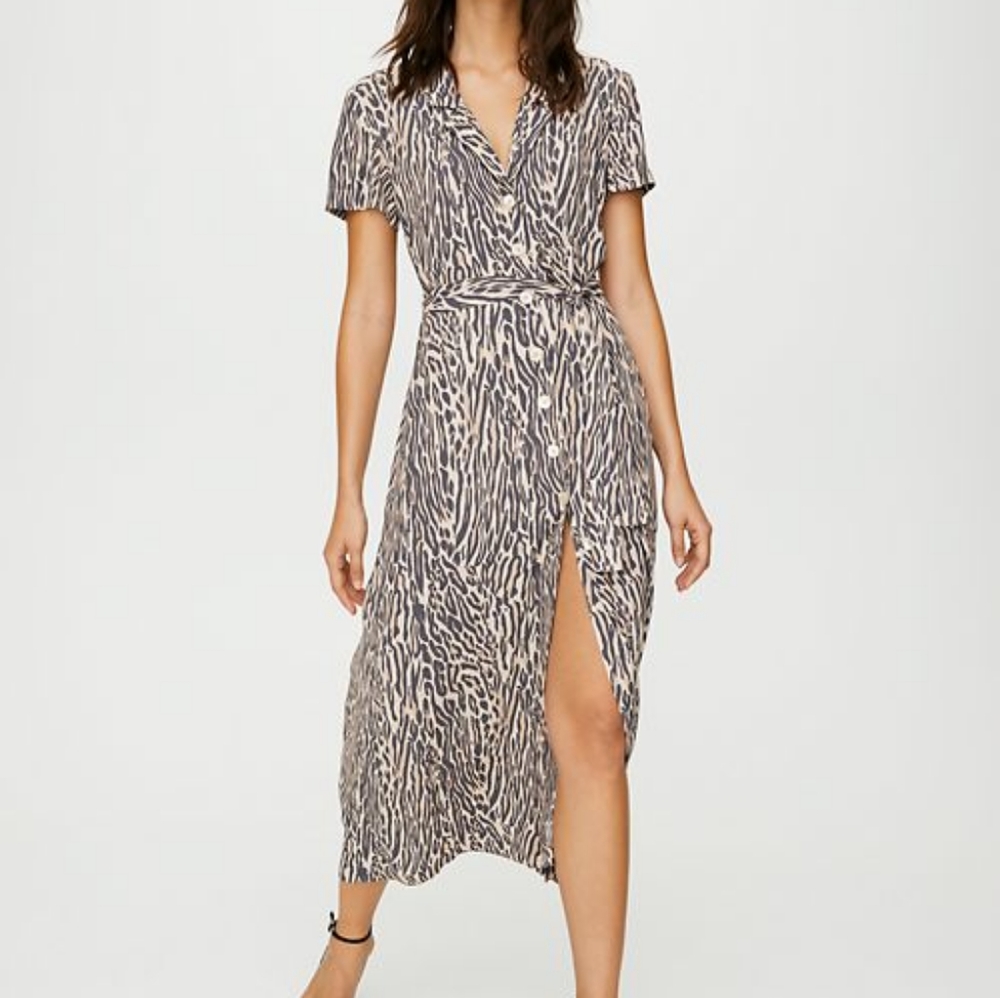 Wilfred animal print shirt dress